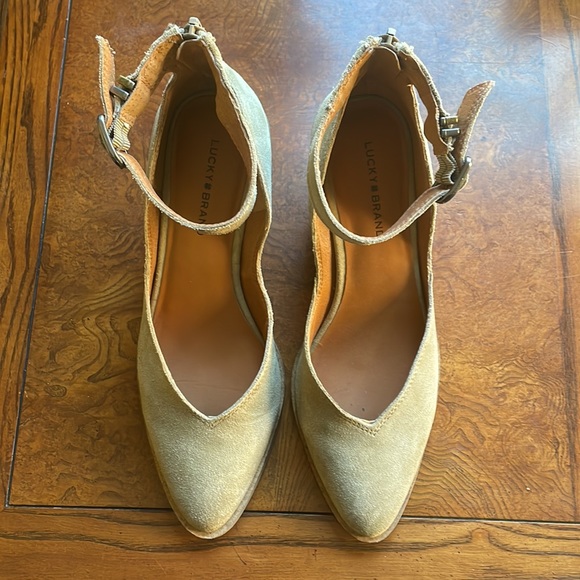 Leather upper, adjustable strap, back zip closure - Picture 3 of 4